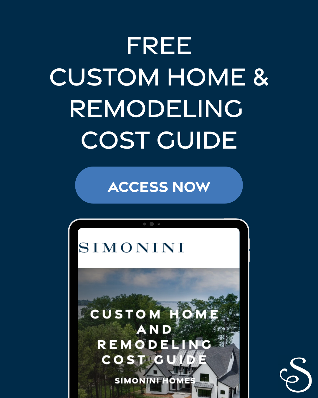 Free Charlotte, NC Custom Home and Remodeling Cost Guide by Simonini Homes - Click to Access Now